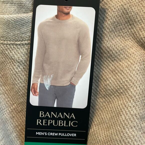 Banana Republic Classic Thermal Shirt Tan Brushed Waffle-Knit Long Sleeve XL - Picture 5 of 7